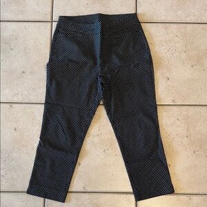Chico's Black and White Polka Dot Cropped Pants